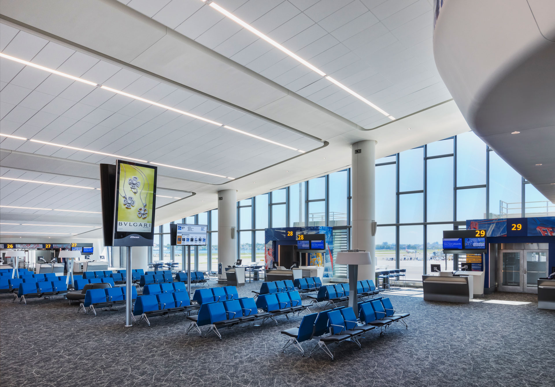 Image of new gates and concourse at LaGuardia Terminal B