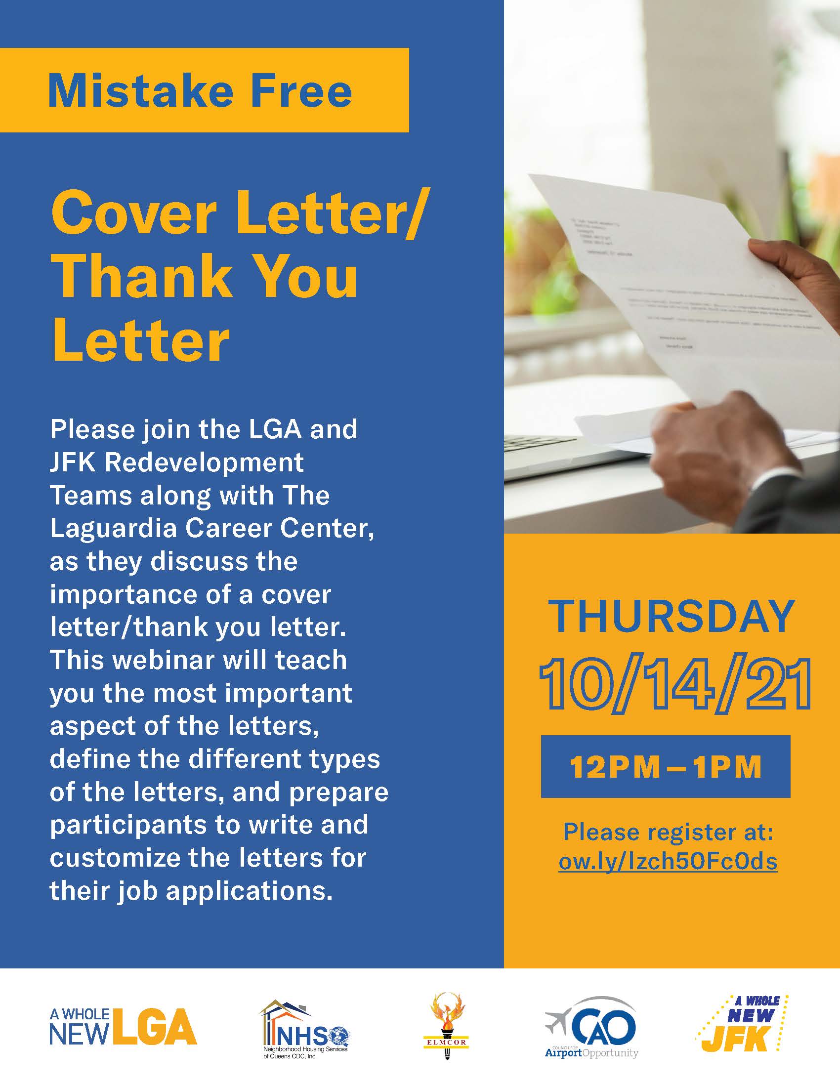 Cover Letter Thank You Letter LaGuardia Redevelopment   2021 07 12 Cover Letter October 